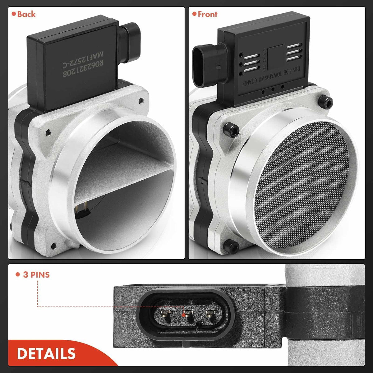 A-Premium MAF packaging and label showing part references for cross-checking