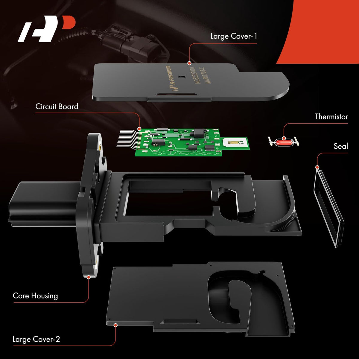 A-Premium detailed shot of sensor element illustrating accurate airflow measurement