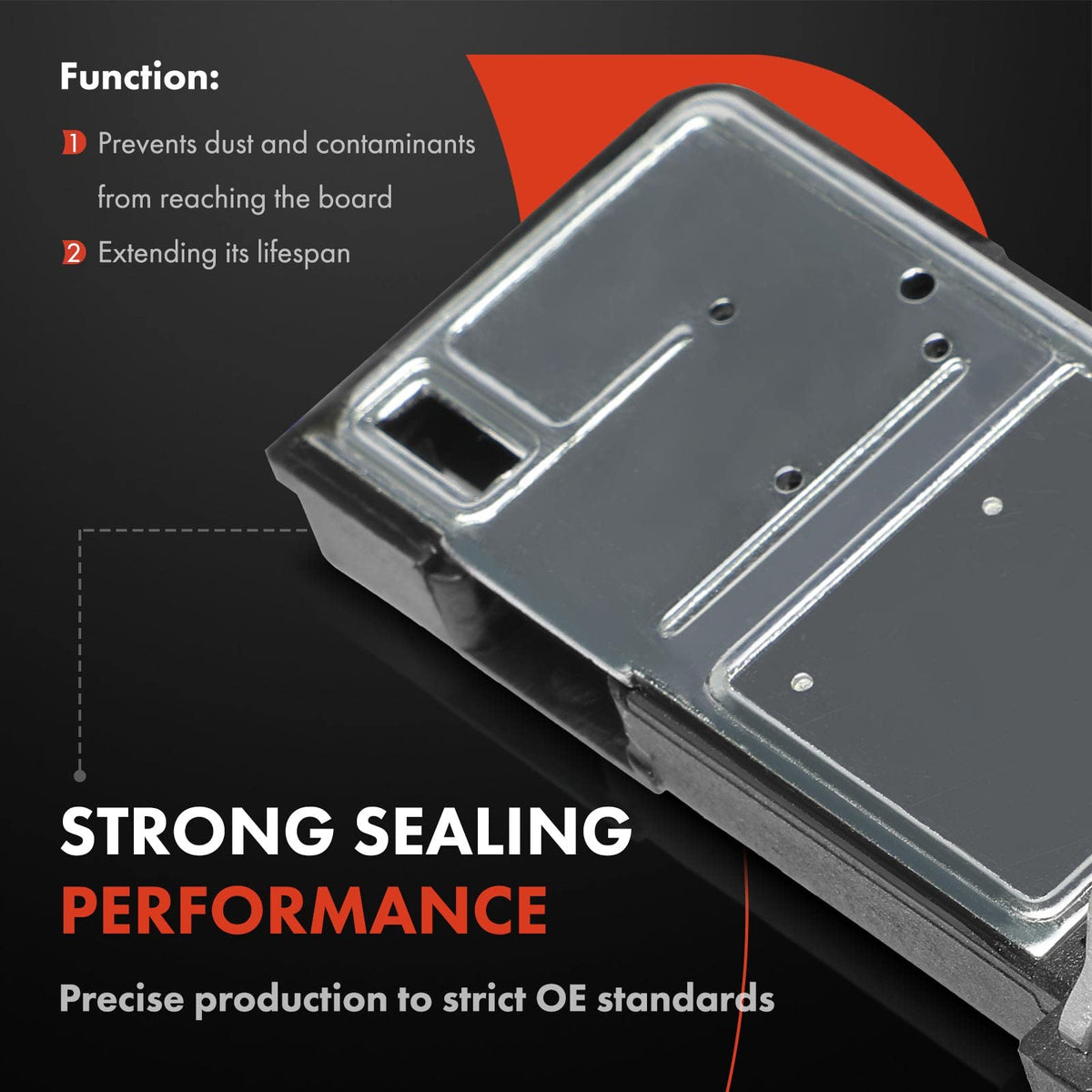 A-Premium MAF sensor mounting holes detail showing bolt-on design for precise alignment and stability