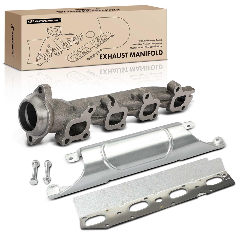 A-Premium manifold front view showing fit and direct-replacement benefit
