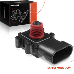 A-Premium MAP sensor compatibility list sheet showing supported Chevy GMC Buick Cadillac models
