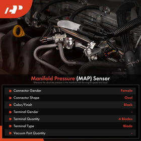 A-Premium MAP sensor connector close-up displaying secure OEM-style plug