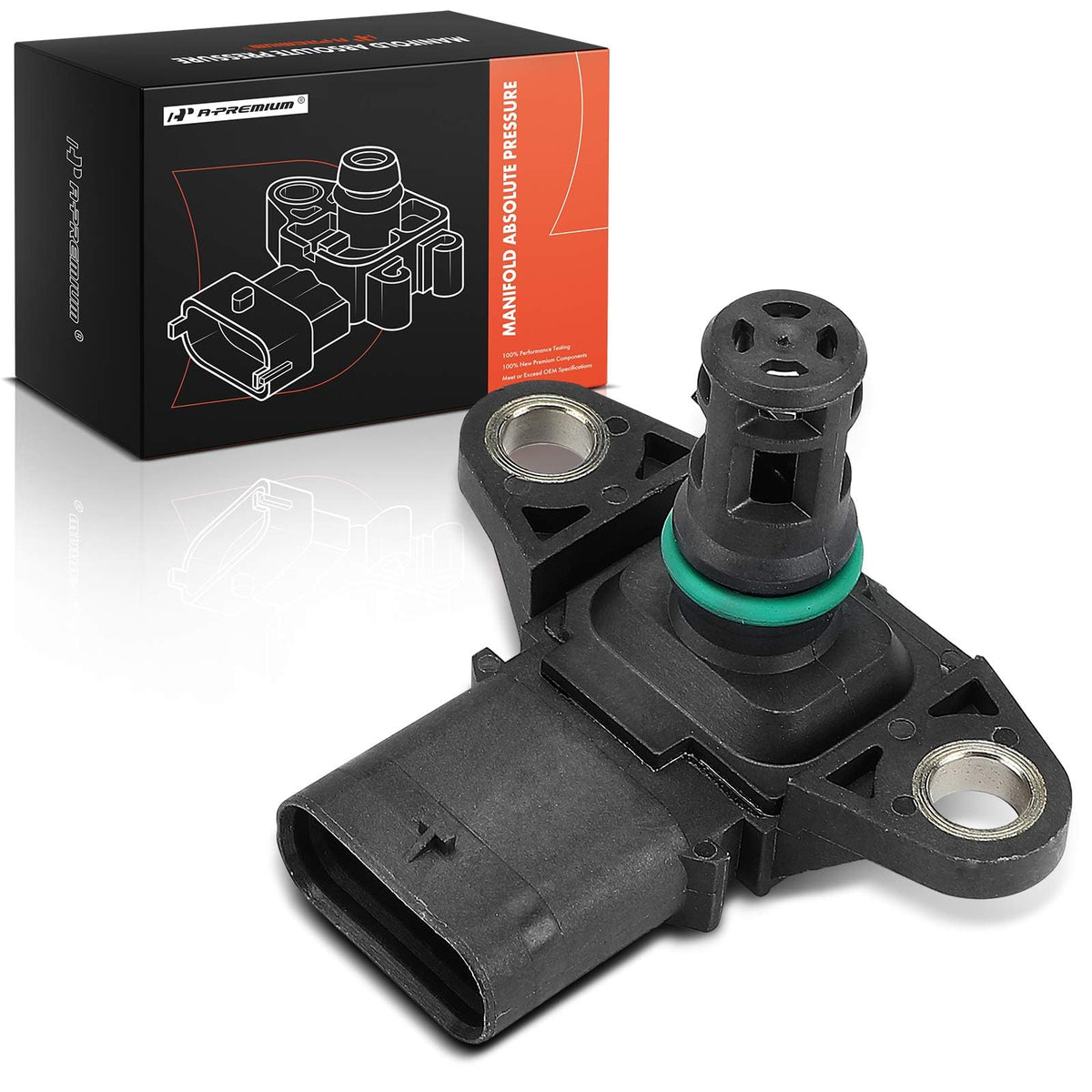 A-Premium MAP sensor front view showing fitment and accurate replacement