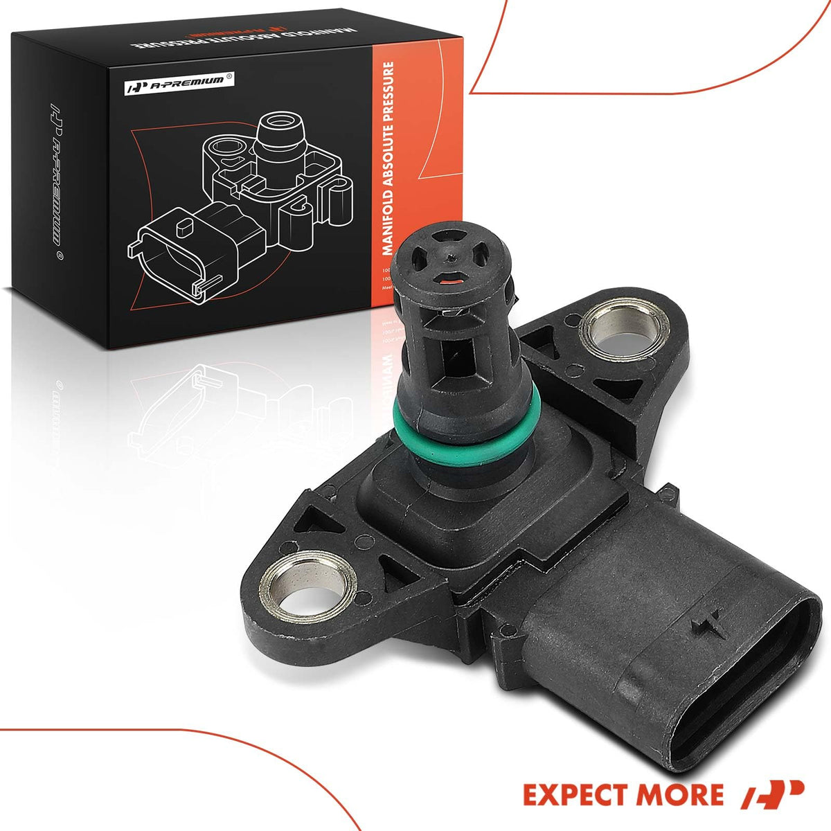 A-Premium MAP sensor in garage scene conveying reliable workshop use