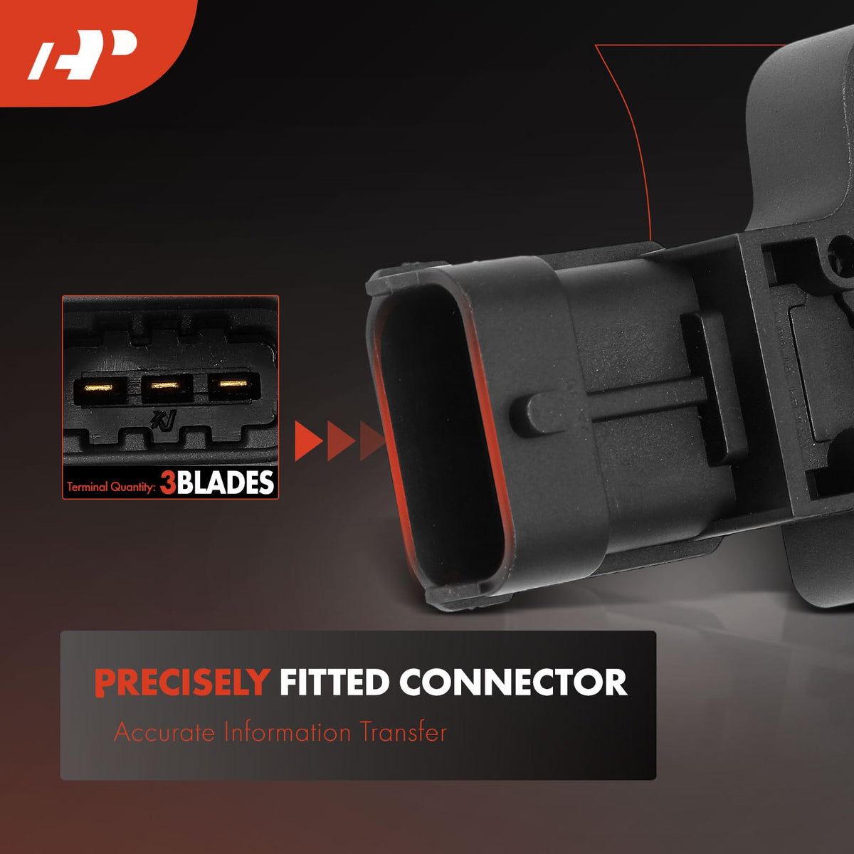 A-Premium MAP sensor mounted in engine showing correct OEM-style placement