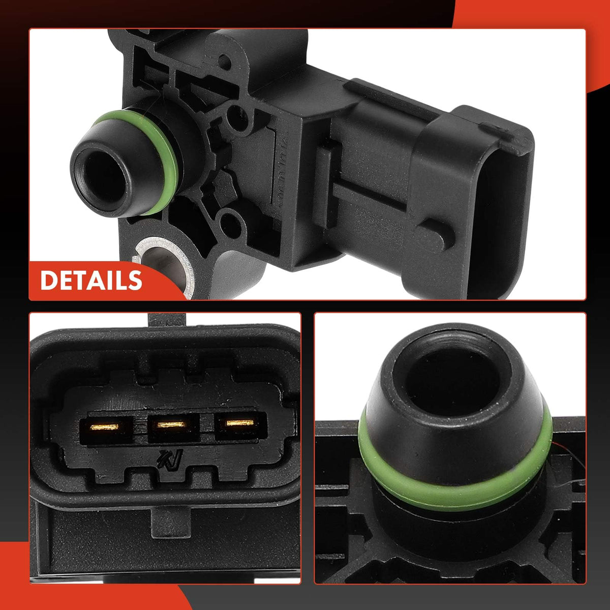 A-Premium MAP sensor size scale comparison showing compact dimensions for fit