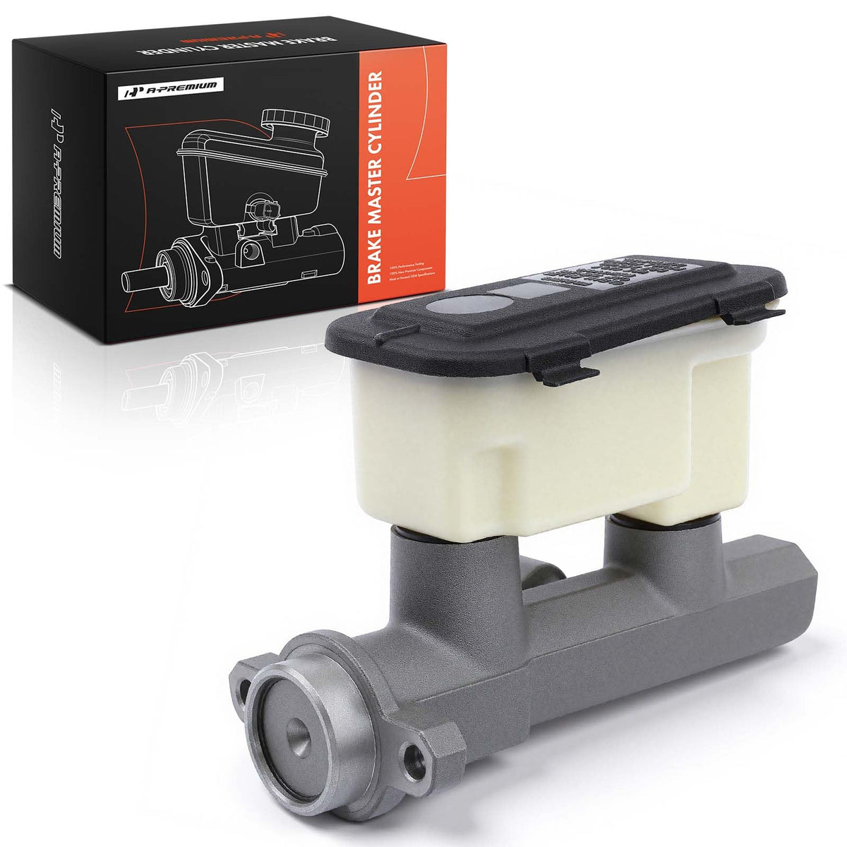 A-Premium master cylinder front view showing compact design and reliable fit