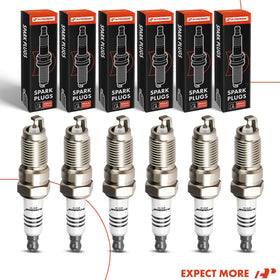 A-Premium material diagram showing iridium tip and platinum core explaining longevity