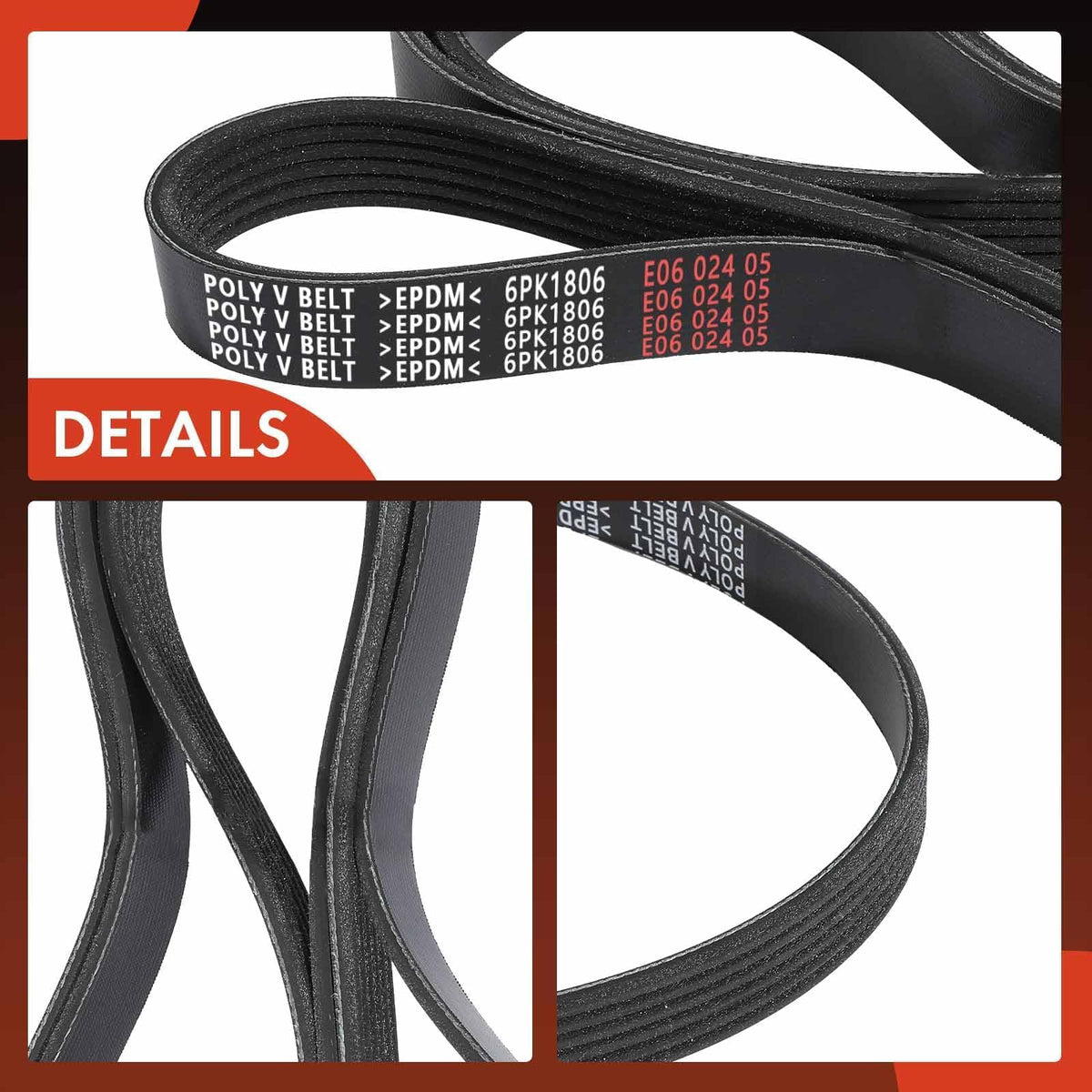 A-Premium material close-up displaying EPDM surface for heat and oil resistance