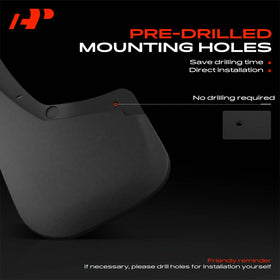 A-Premium mud flap flex demonstration highlighting impact resistance