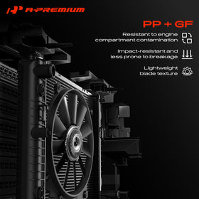 A-Premium materials label showing steel and plastic construction for longevity benefit