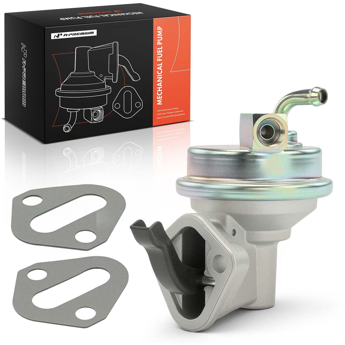 A-Premium fuel pump front view showing compact design and reliable fit