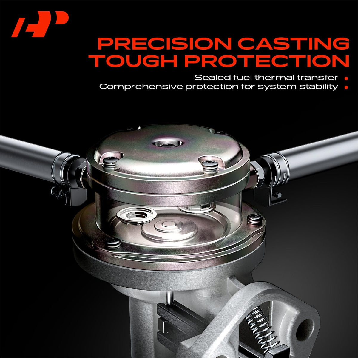 A-Premium pump side profile highlighting durable construction benefit