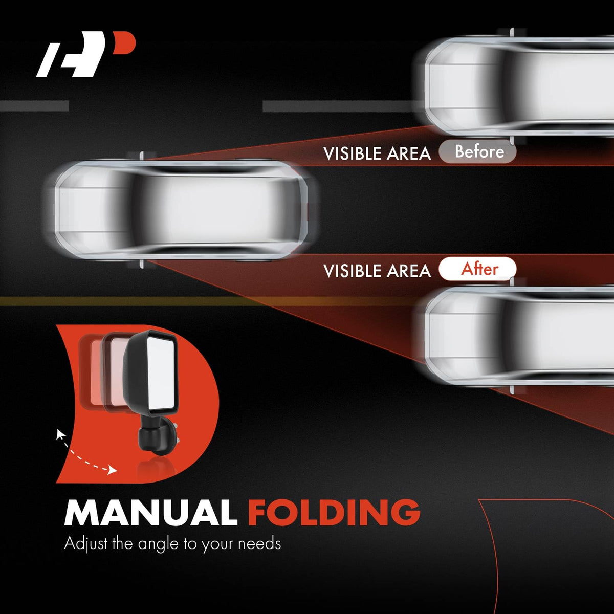 A-Premium mirror housing texture detail demonstrating durable construction