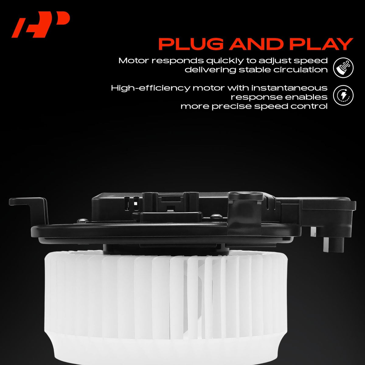 A-Premium motor electrical connector detail for easy plug-and-play benefit