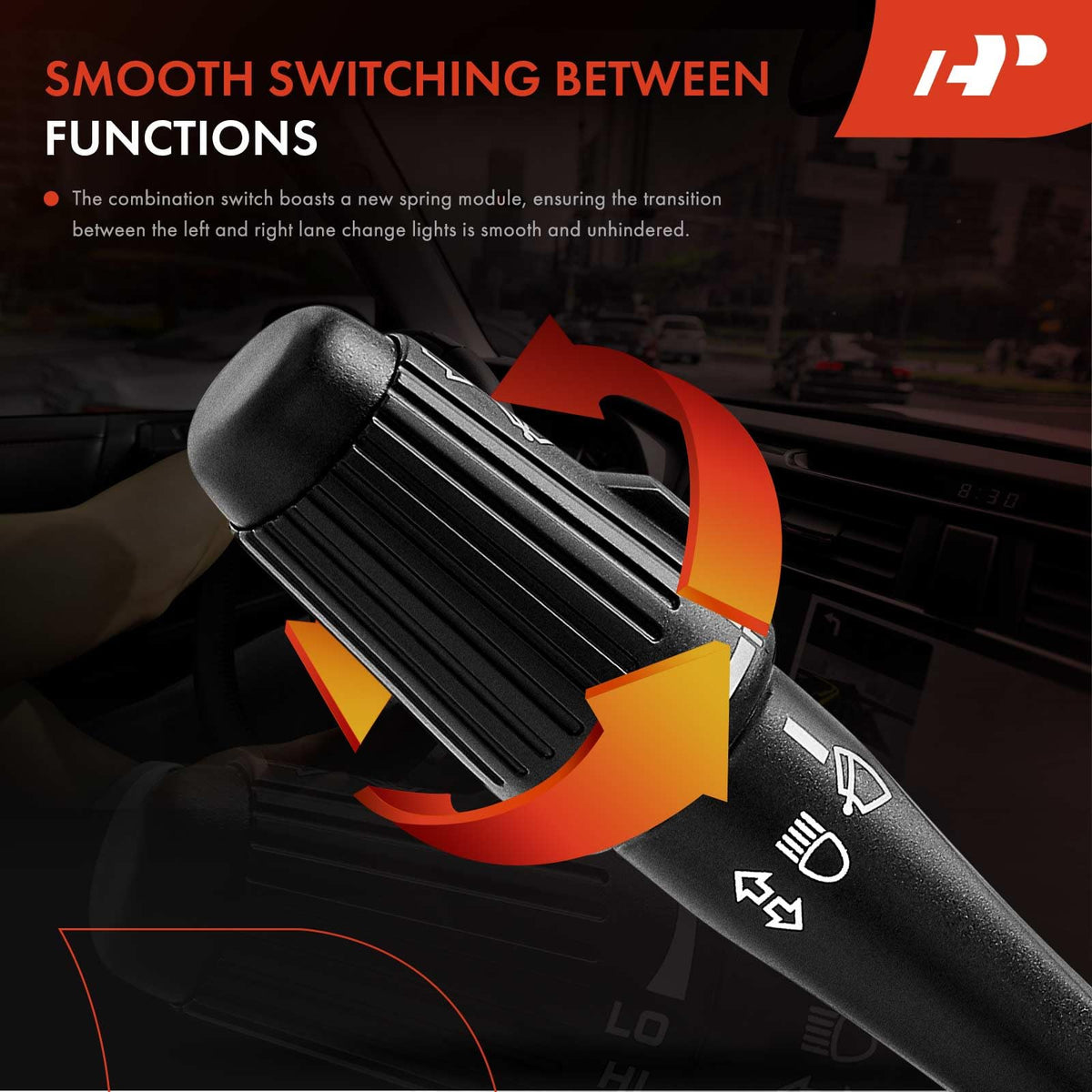 A-Premium switch mounted in steering column for direct bolt-on replacement