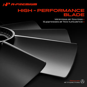A-Premium fan blade mounted on clutch demonstrating direct-fit replacement benefit
