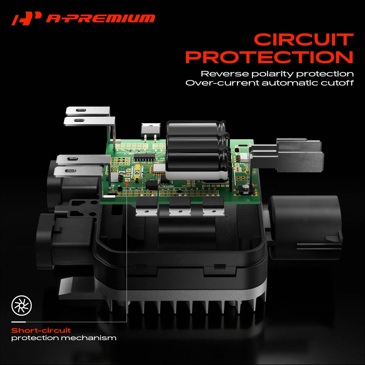 A-Premium module mounted on radiator demonstrating direct-replacement fit