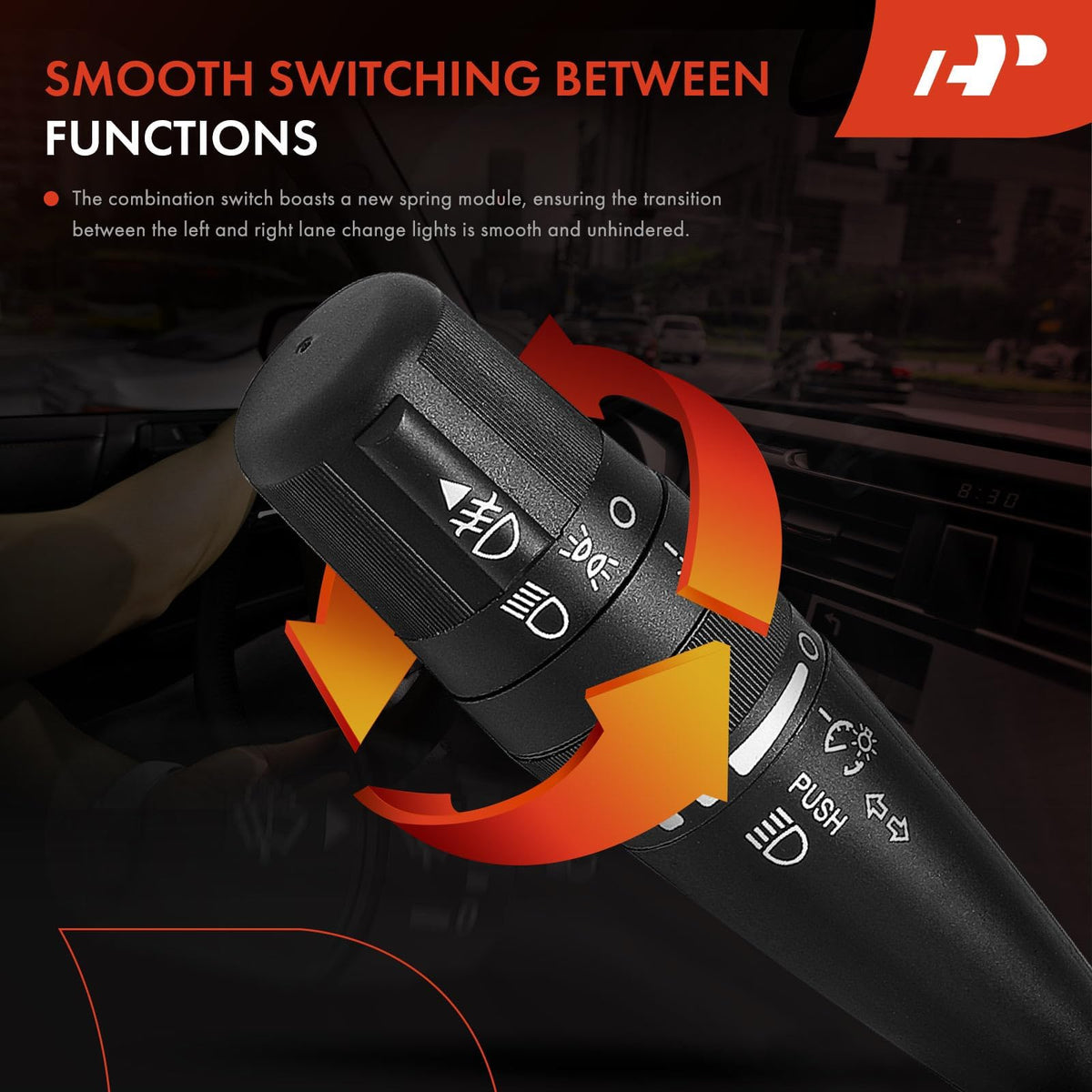 A-Premium mounted on steering column demonstrating bolt-on fit