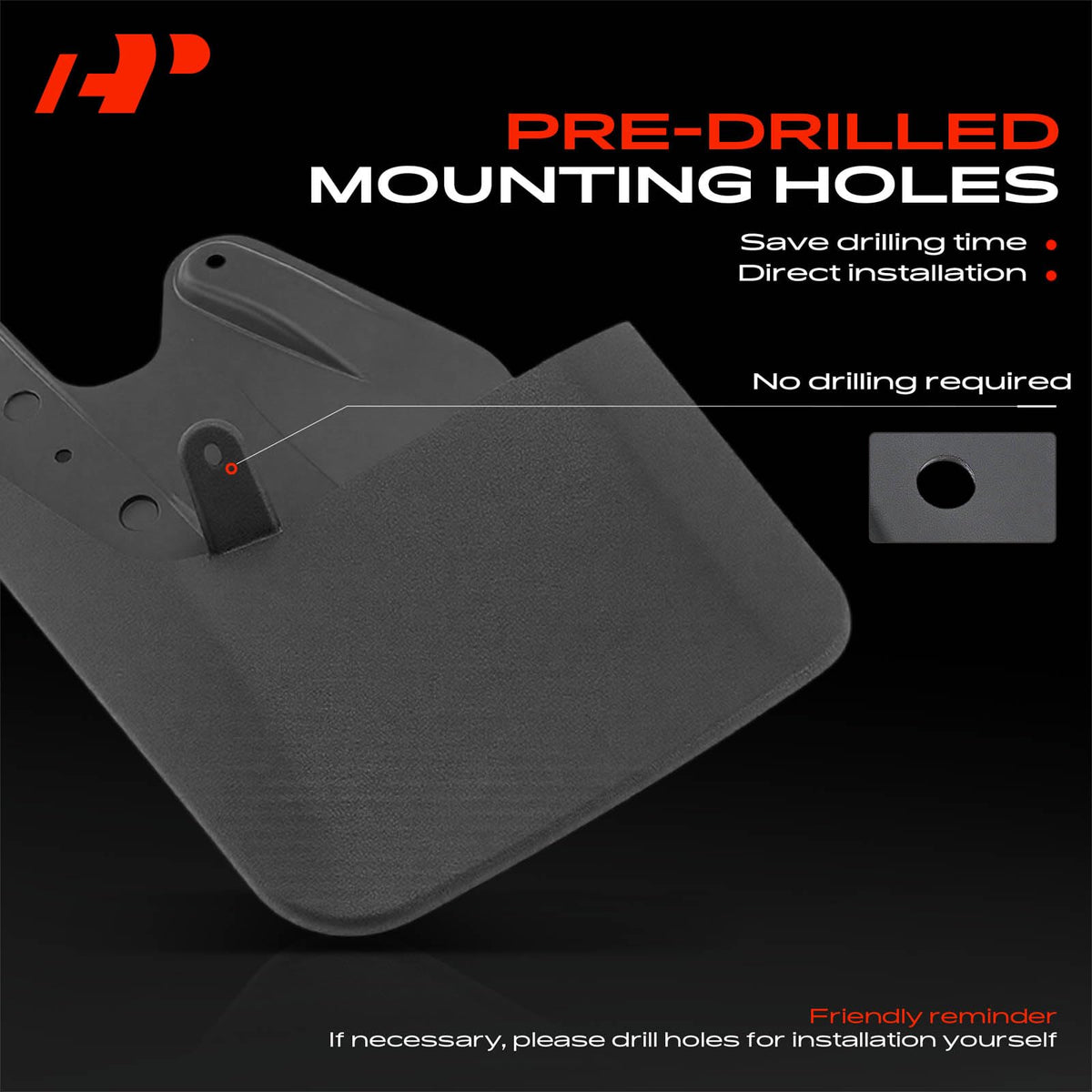 A-Premium rear guard on Tundra blocking mud and road debris