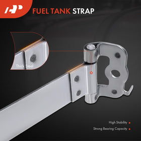 A-Premium strap mounted under a Toyota Tundra showing secure tank support