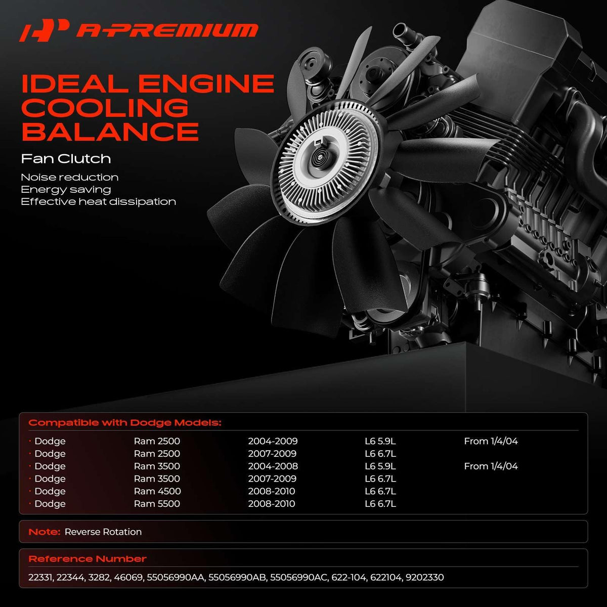 A-Premium close view of mounting bolt pattern for easy direct replacement
