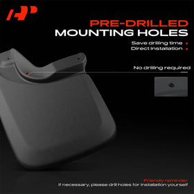 A-Premium laid-out mounting hardware showing included no-drill fasteners