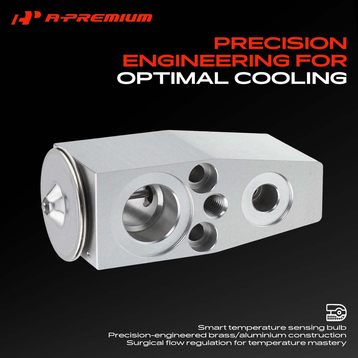 A-Premium detail of two mounting holes for easy factory alignment