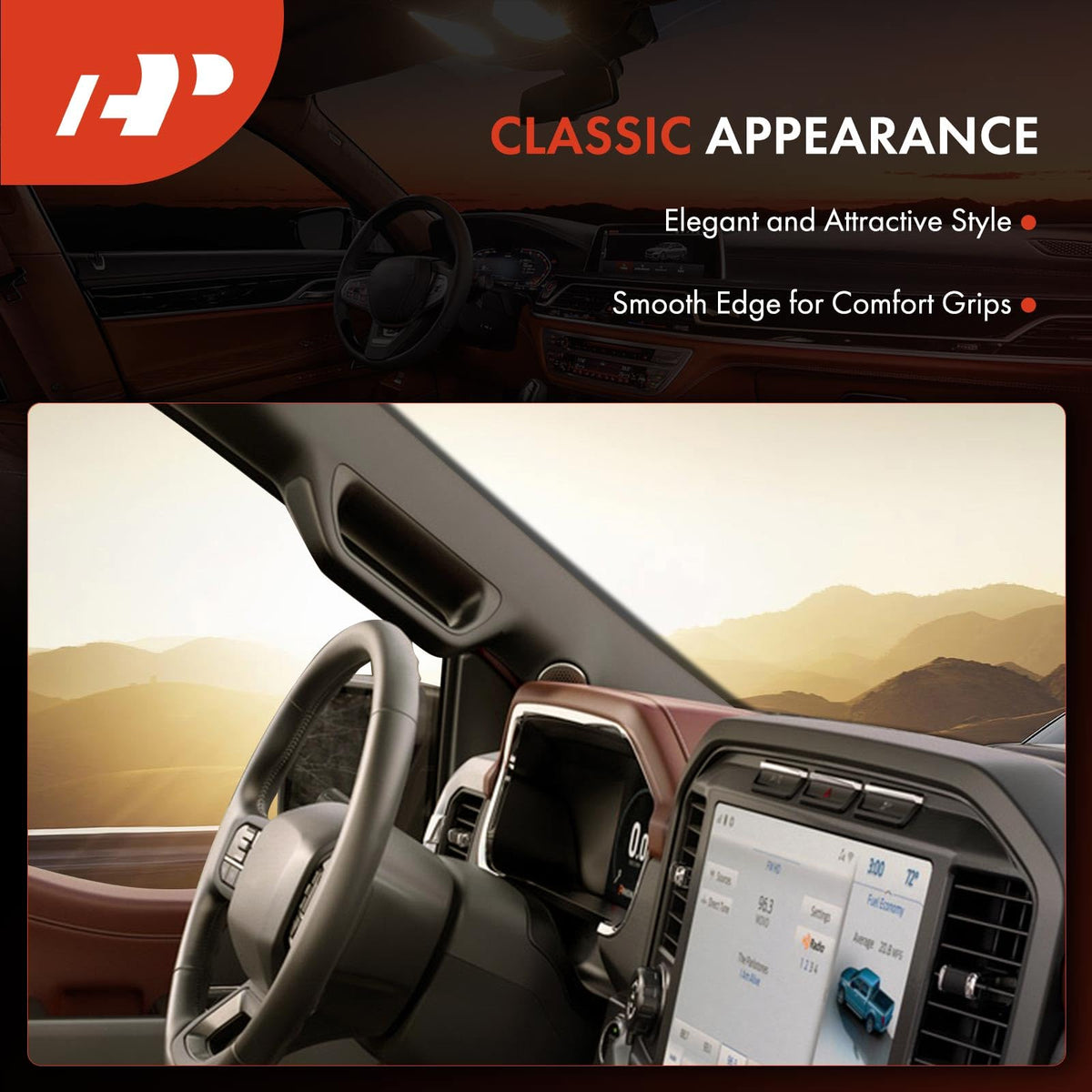 A-Premium mounting points detail illustrating clip alignment and easy installation