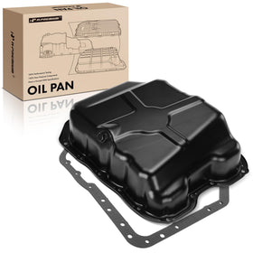 A-Premium oil pan front view showing fit and seal benefit