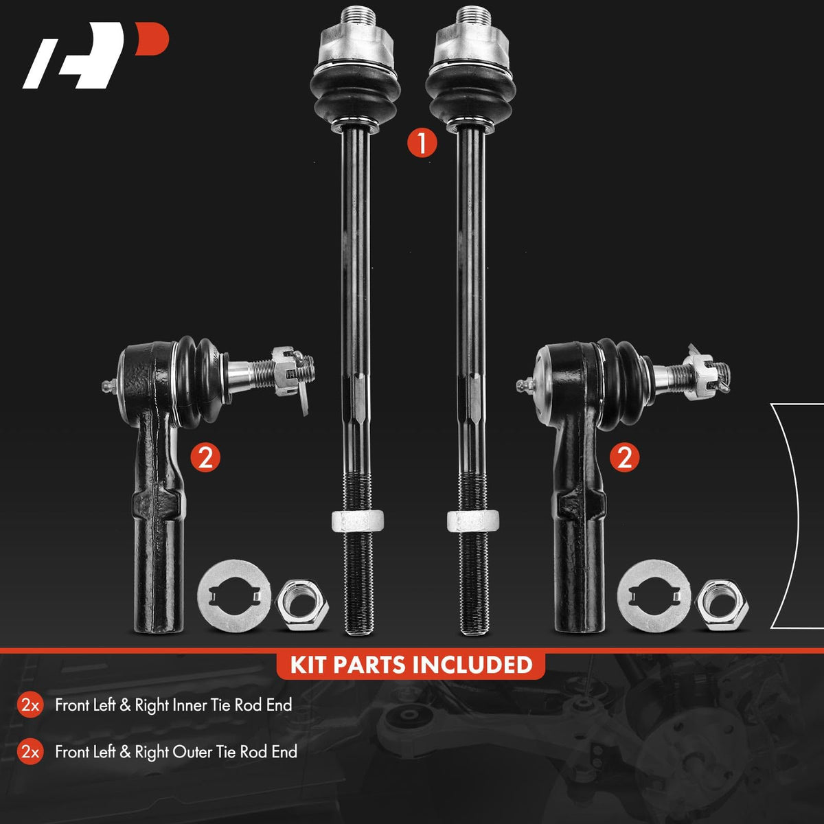 A-Premium outer tie rod dust boot detail protecting joint and extending life
