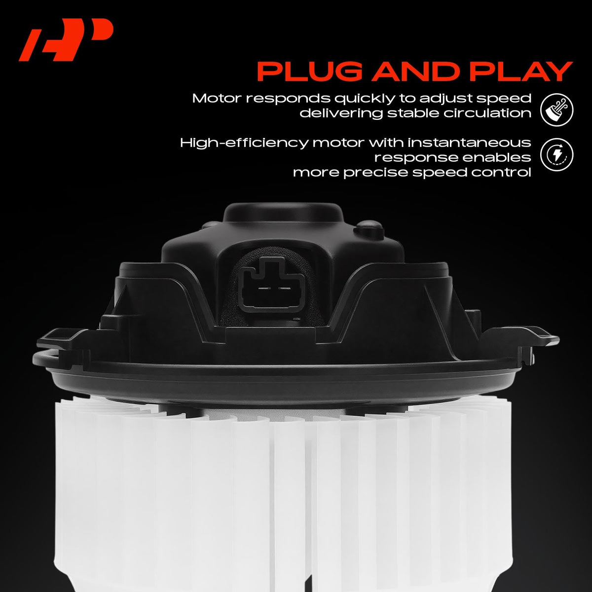 A-Premium boxed packaging protecting the blower motor during shipping