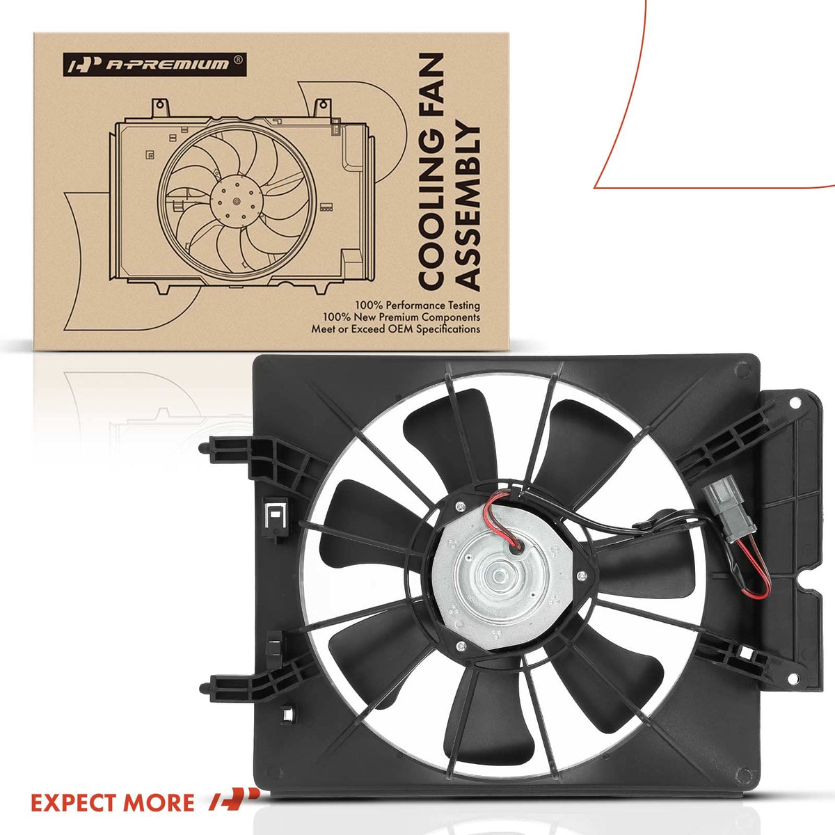 A-Premium packaged box ready for shipping protecting the fan assembly