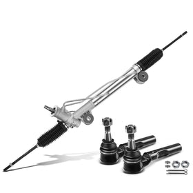 A-Premium packaging and contents showing rack, two tie rods and included parts