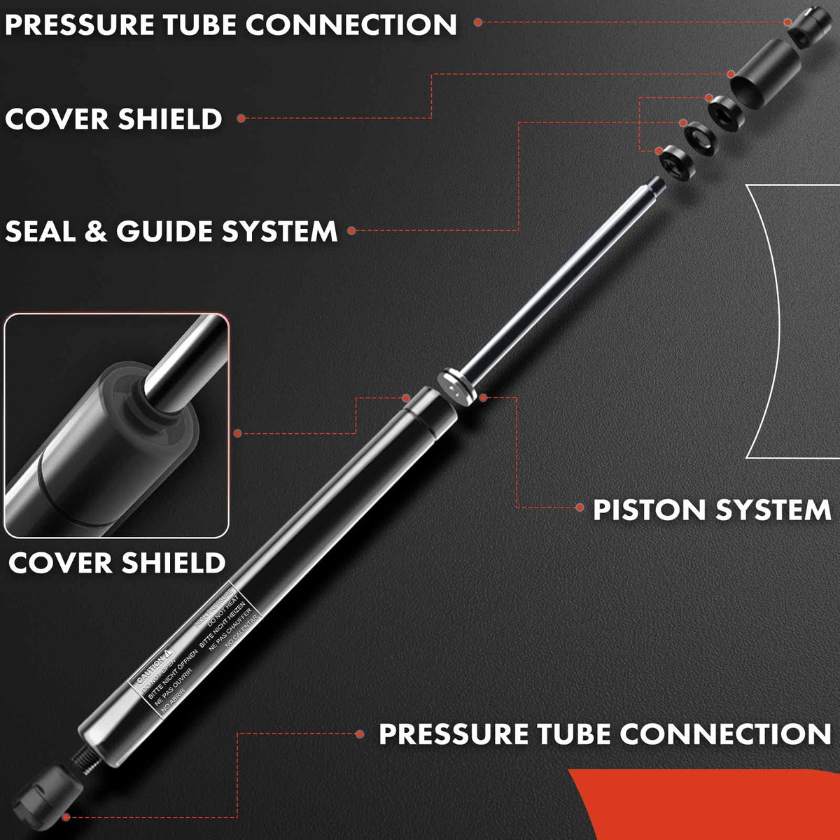 A-Premium package with two lift supports showing complete kit convenience