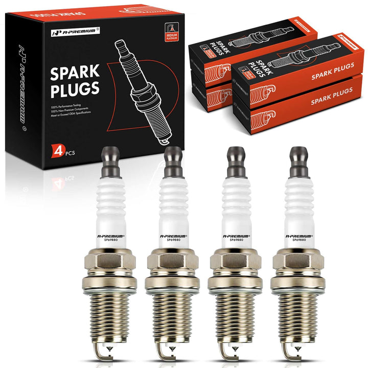 A-Premium front packaging showing four spark plugs and brand identity for confidence