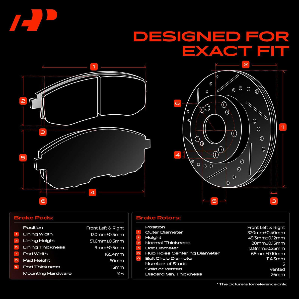 A-Premium ceramic pad close-up with wear sensor for reliable remaining-life monitoring