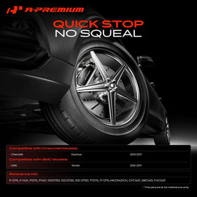 A-Premium close-up of pad friction surface highlighting low-dust formula