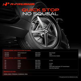 A-Premium close-up of ceramic pad profile highlighting low-dust friction surface