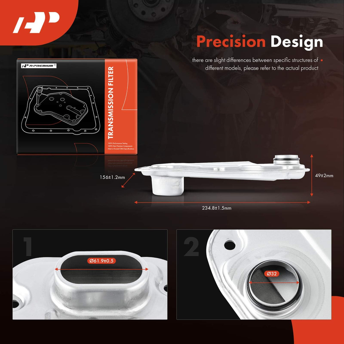 A-Premium pan gasket flat lay demonstrating full-seal fit to prevent leaks