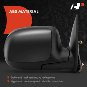 A-Premium passenger-side mirror close-up with convex glass for expanded field of view