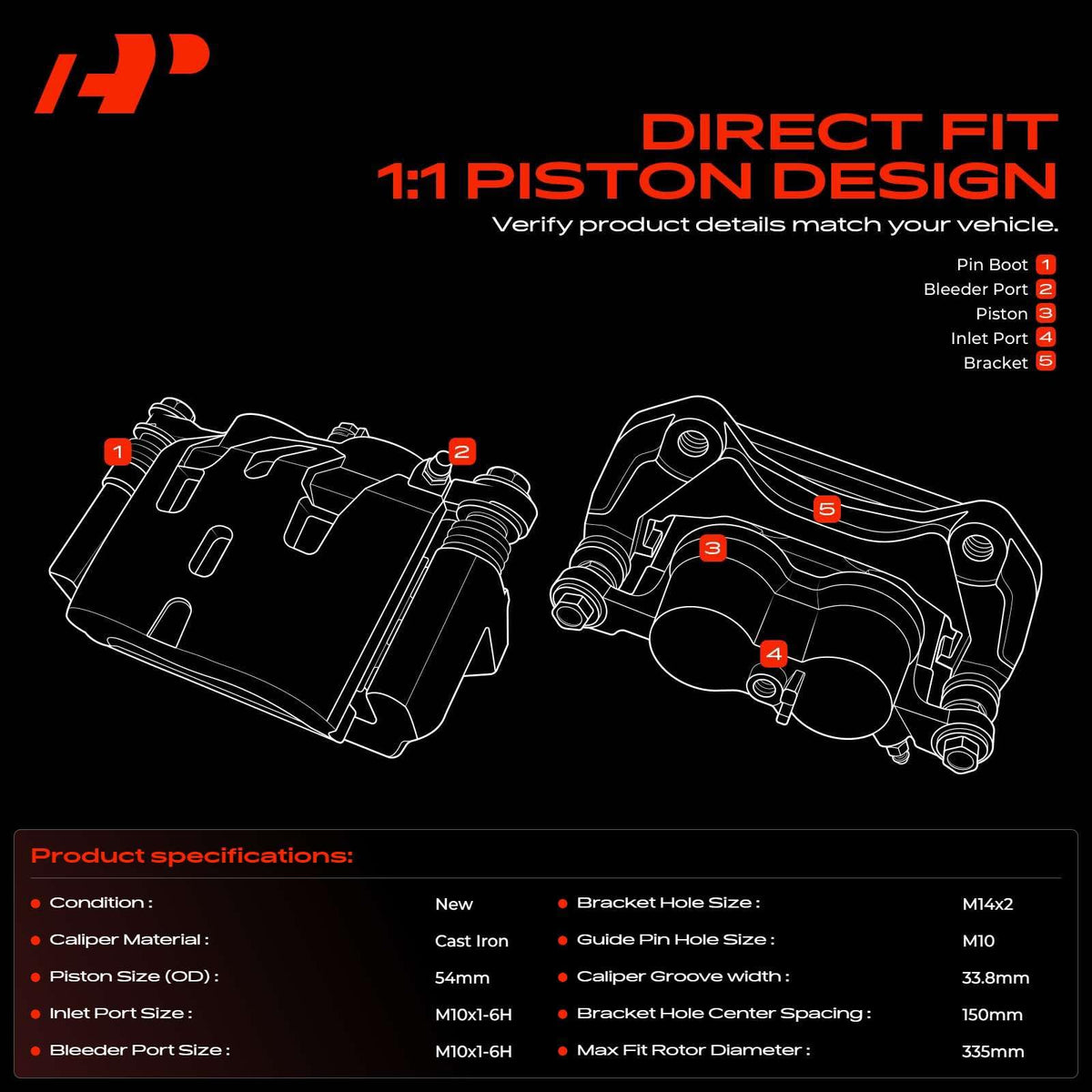 A-Premium phenolic piston close-up showing lightweight piston benefit