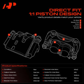 A-Premium phenolic piston close-up showing lightweight piston benefit