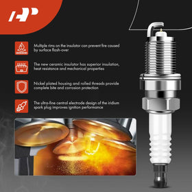 A-Premium spark plug electrode detail highlighting iridium tip for longer service life