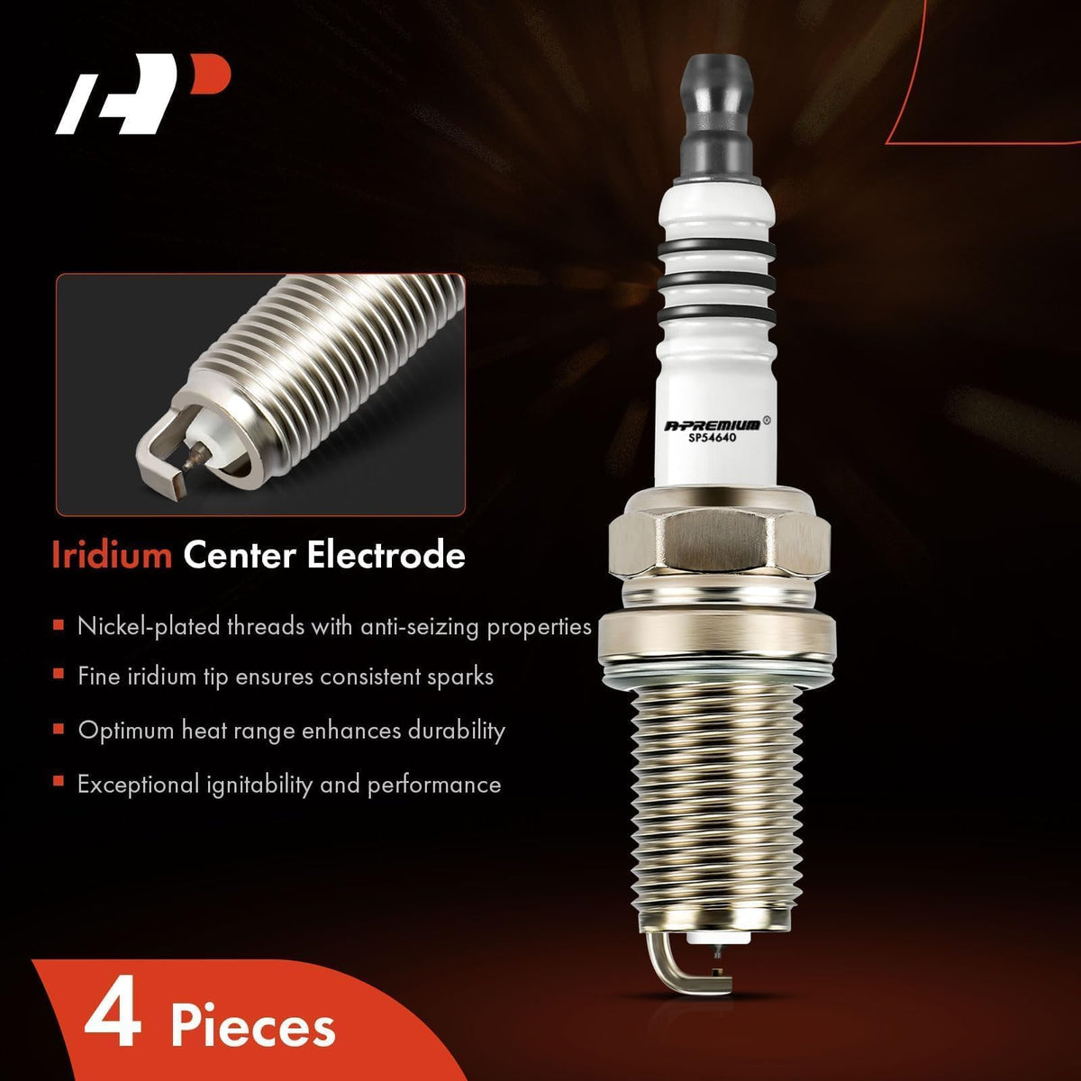 A-Premium spark plugs installed in engine bay demonstrating proper fit