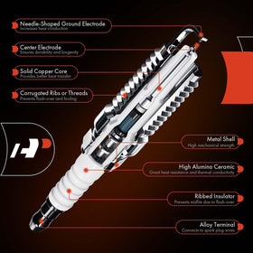 A-Premium plugs installed in a V8 engine demonstrating compatibility
