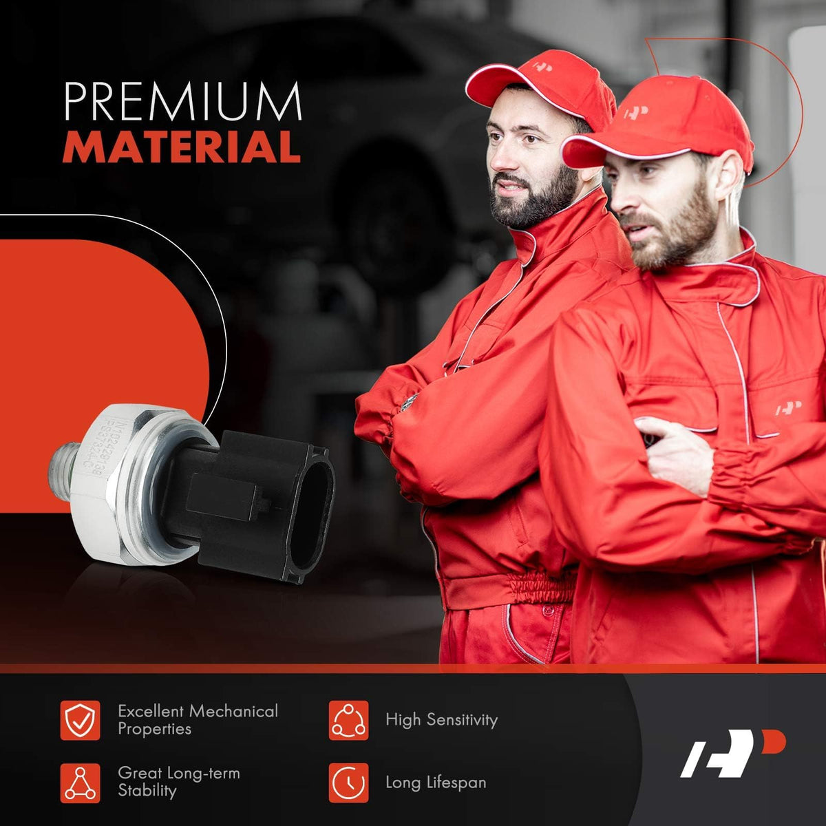 A-Premium pressure switch mounted on AC line demonstrating direct-fit installation benefit