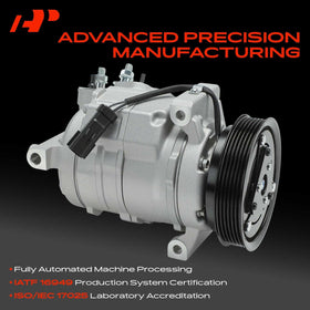 A-Premium close-up of six-groove pulley to confirm belt alignment and secure drive performance