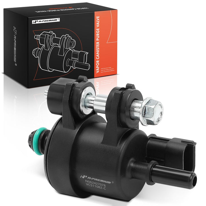 A-Premium purge solenoid front view showing compact OE design and reliable fit