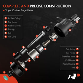 A-Premium purge solenoid mounting points clear for accurate bolt alignment